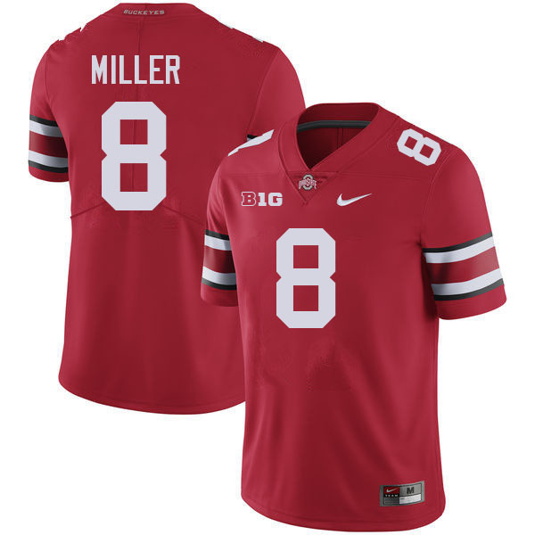 Bodpegn Miller Ohio State Buckeyes Jersey College Football Uniforms-Red